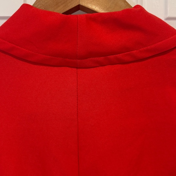 Joseph Ribkoff jacket 3/4 sleeve Red Zip-Up cardigan top ruched stretch *read 18 - Picture 15 of 17